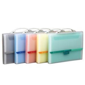 미네끄네 고급 도큐멘트화일투명12분류 손잡이 가방식