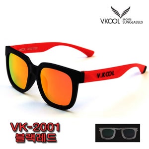 V-KOOL-VK-2001-04블랙레드/편광 선글라스 도수클립