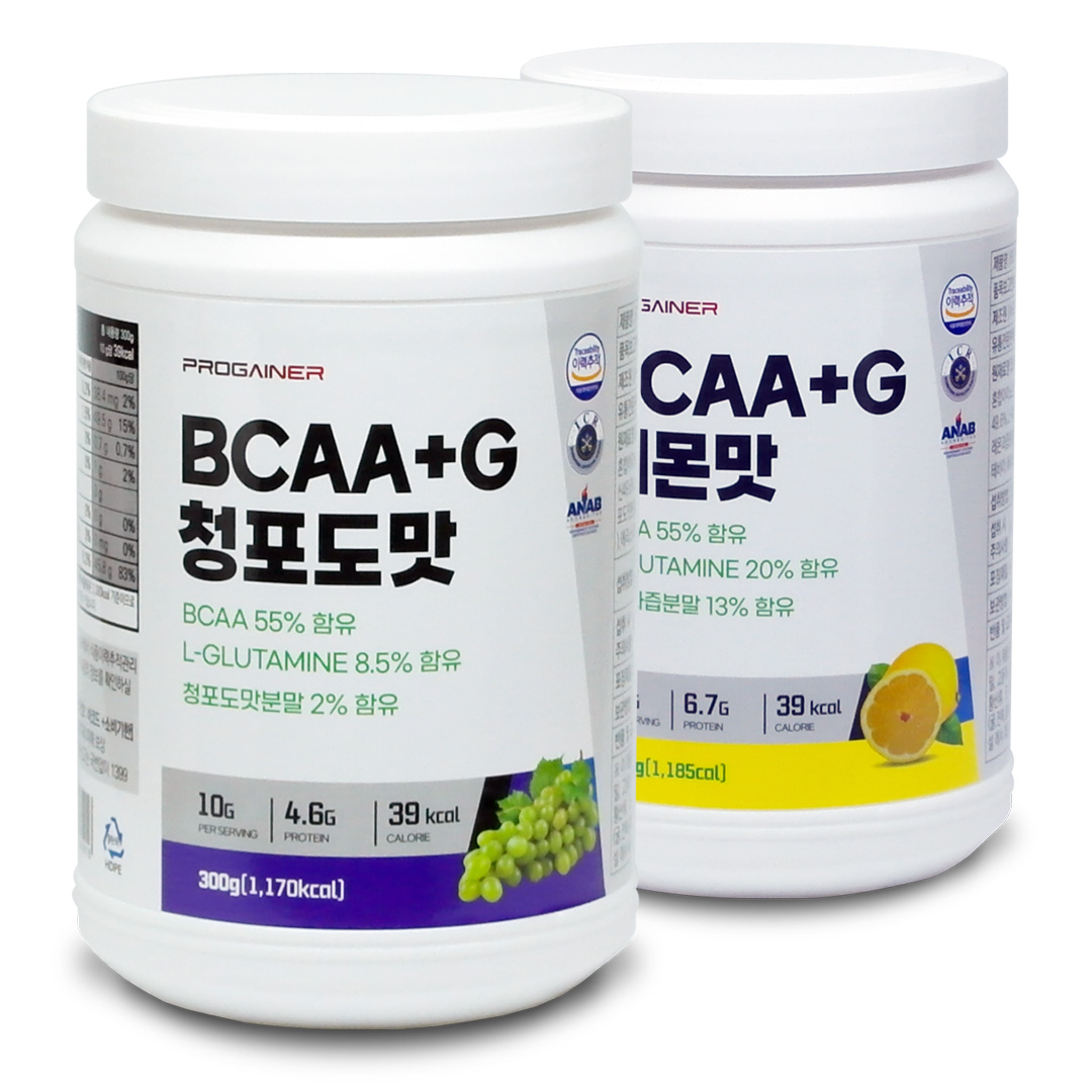 <b>프로게이너</b> BCAA 글루타민 1+1 600g 류신,이소류신,발린 필수아미노산 파우더