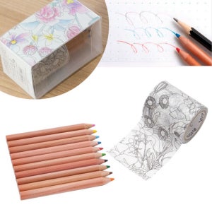 maste 색칠되는 꽃 패턴 마스킹 테이프 북유럽스타일