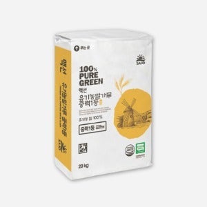 맥선 유기농밀가루 중력1등 20kg (중력분)