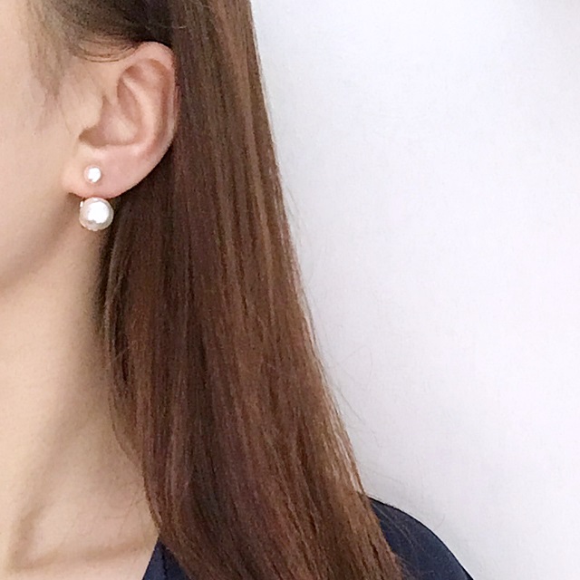 <b><p>Ear possible ily Sver fing Pel Sticky Ofce</p></b><b><p>グィチ 可能 デイリー ウンチム 真珠 ぴったりつく イヤリング 会社員 シンプル</p></b><br /><br /><p align='center'>