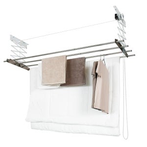 웰렉스 베란다 천장 반자동 직선봉 빨래 건조대 CH4180 천장형 설치