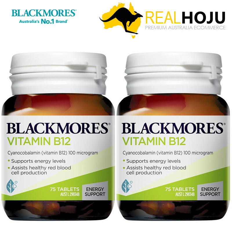 <b>블랙모어스</b> 비타민 B12(<b>시아노코발라민</b>) 100mcg 75정 2개
