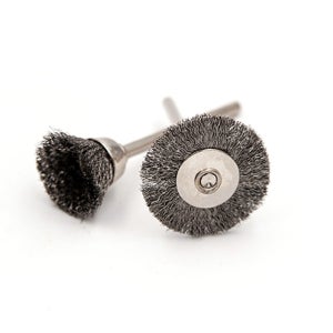 스틸 연마 브러쉬 3종세트(컵형, T형, 붓형) 조각기용 소형