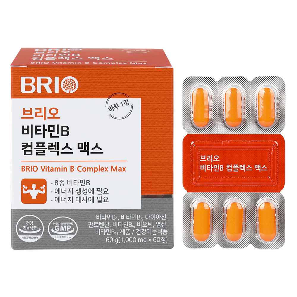 브리오 비타민B <b>컴플렉스</b> 맥스 / 고함량 고농축 활성 비타민<b>B100</b> 영양제