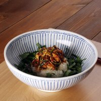 예쁜 일본 도자기 블루레인 와이드 면기 라면 비빔밥 냉면 우동 덮밥 그릇