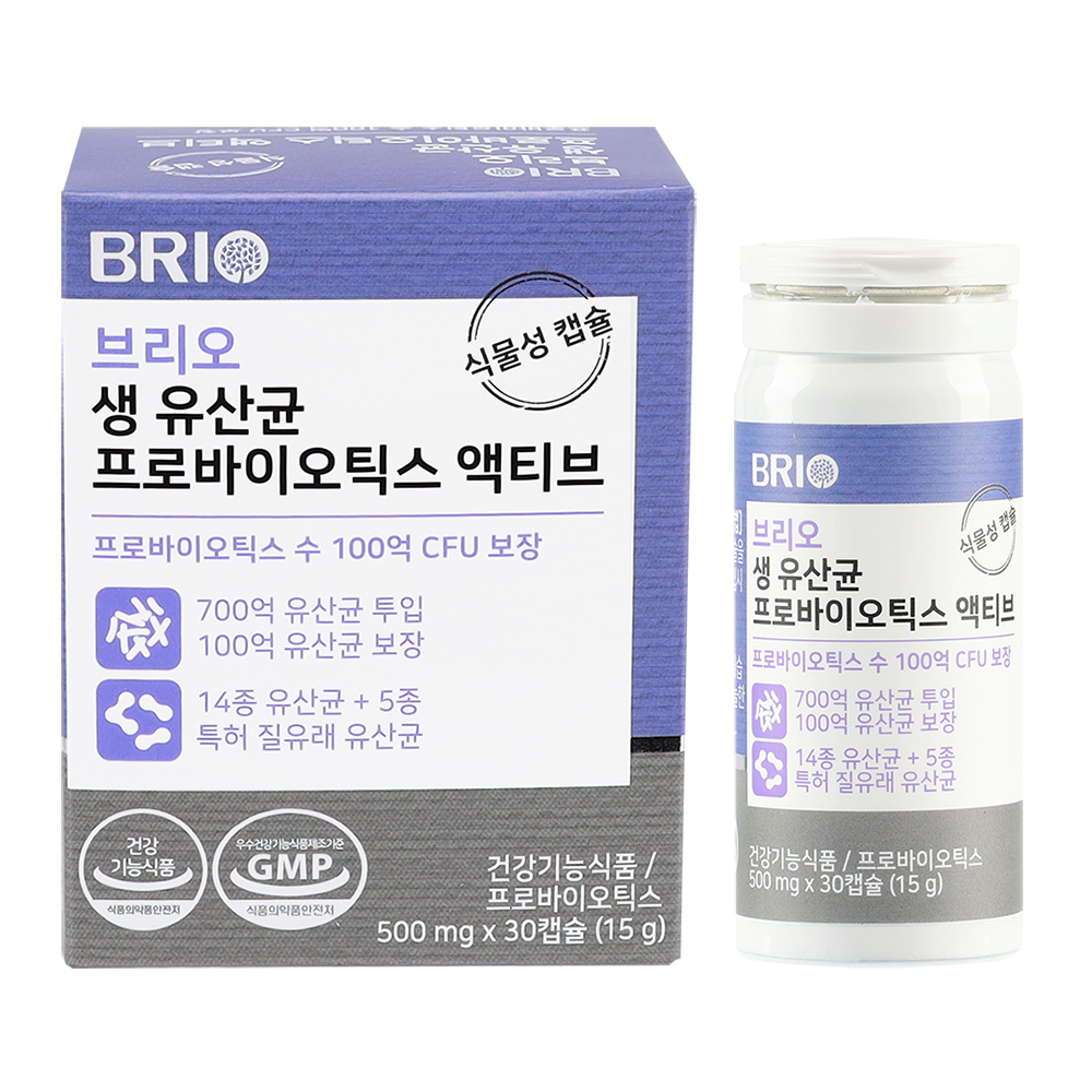 브리오 생 <b>유산균</b> <b>프로바이오틱스</b> 액티브 / 700억 <b>유산균</b> 투입 30캡슐, 1개
