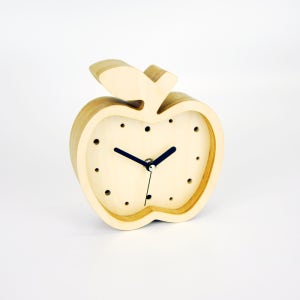 자작나무 인테리어 무소음 애플 탁상시계 wbc1314