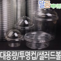 투명컵/원형용기/과일용기/디저트컵/샐러드/50개