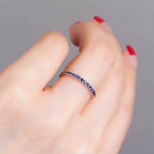 14k 1.5mm 블루사파이어가드링