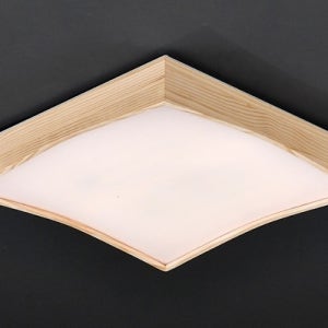 엣지 웨이브 LED 방등 50W (우드/원목)