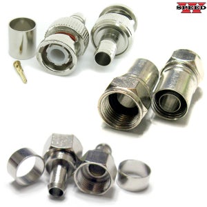 CCTV BNC 5C 58 59 링타입 압착 방수 동축 커넥터 연결 케이블 젠더 단자 커넥터