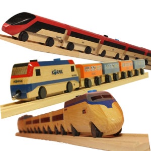 [기차놀이교구] 코레일 원목 기차놀이 24m 풀세트 KTX ITX 무궁화호 기차장난감