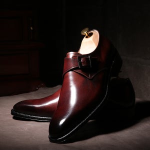 [프리미엄] 럭셔리 싱글몽크스트랩 와인 굿이어웰트