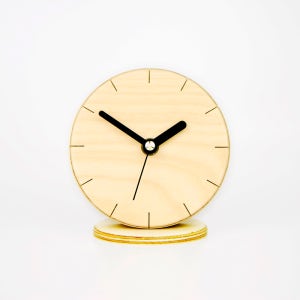 자작나무 인테리어 무소음 탁상시계 wbc1317