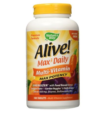 <b>얼라이브 맥스3 포텐시</b>멀티비타민 종합비타민 철분무첨가 미첨가 180정 Alive <b>Max3</b> Potency (<b>No Iron</b> Added) Multivitamin, 180 tablets