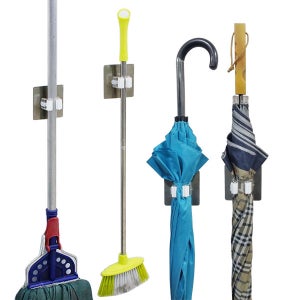 청소용품 밀대홀더 흡착식거치대 우산 대걸레 거치대 소품걸이