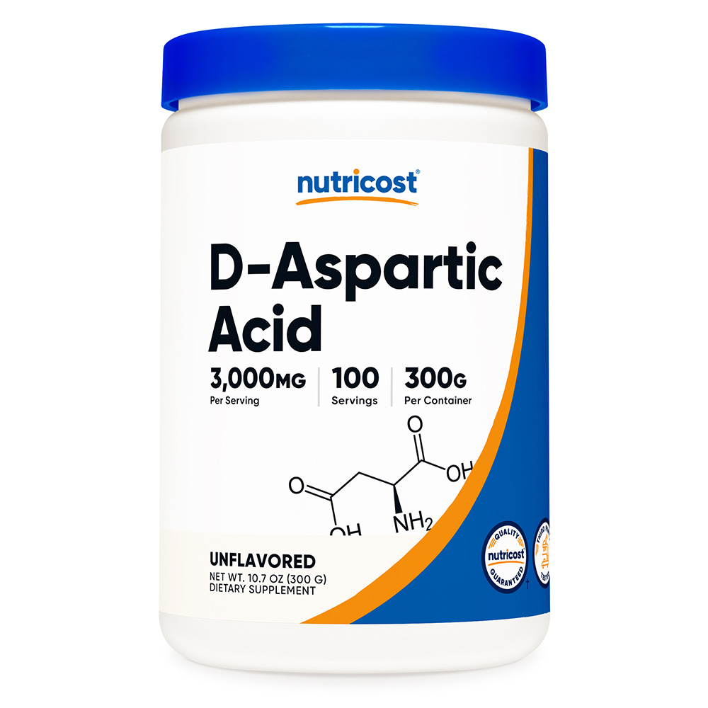 뉴트리코스트 D-아스파틱산 디 <b>아스파르트산</b> DAA 파우더 300g 무맛 100일분