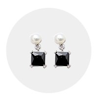 BLACK DROP EARRING