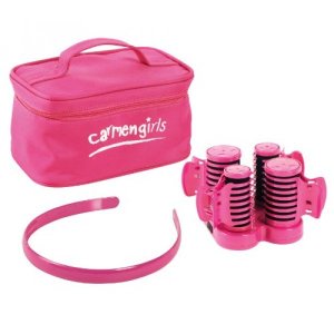 Carmen C85005 Girls Heated Hair Roller Set - Pink
