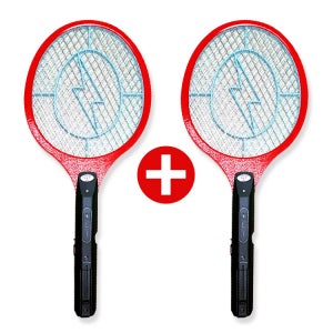 1+1 투버튼 전기모기채 건전지형 모기채 파리채 건전지모기채