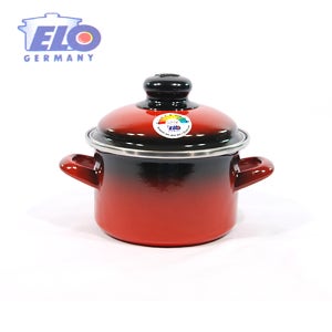 독일 ELO 법랑냄비 14cm높은형 미니 빨강범랑 양수 뚝배기 튀김냄비 인덕션겸용 쿡포트