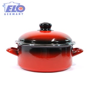 독일 ELO법랑냄비 18cm일반형 인덕션겸용 직화냄비 양수 전골 국솥 이엘오냄비 빨강범랑