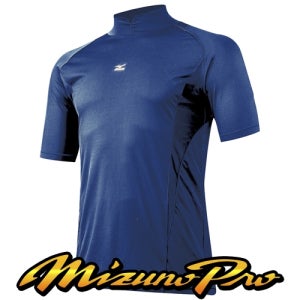 미즈노 프로 V컷 반팔 스판 언더티 0216 블루