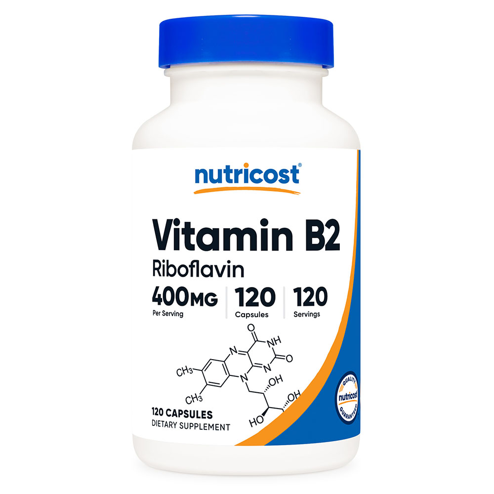 뉴트리코스트 비타민B2 400mg <b>리보플라빈</b> 120캡슐 4개월분
