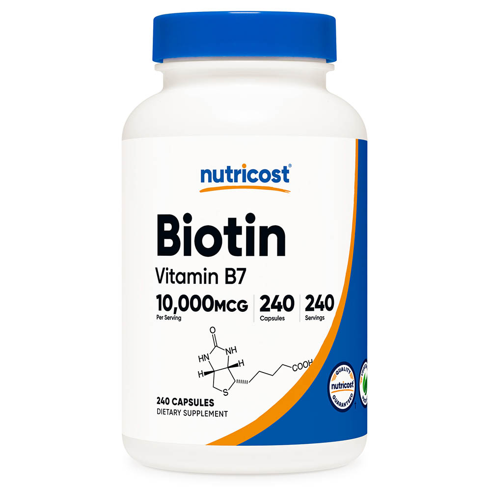 뉴트리코스트 비오틴 10,000<b>mcg</b> <b>비타민</b> B7 240캡슐 8개월분