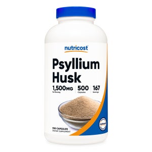 뉴트리코스트 실리엄허스크 1,500mg 차전자피 500캡슐 167일분