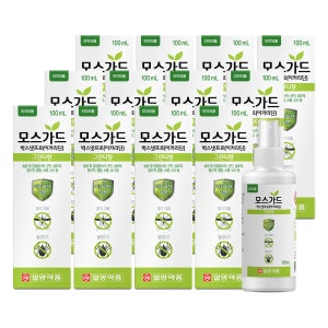 일양약품 모스가드 벅스넷프로 이카리딘 그린티향 100ml, 12개