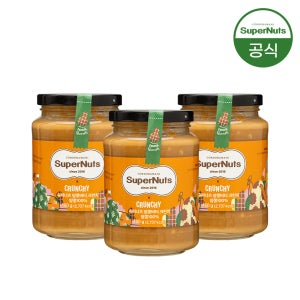[슈퍼적립] 슈퍼너츠 땅콩버터 크런치 460g x 3개 무가당 고단백 피넛버터