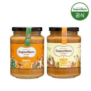 슈퍼너츠 땅콩버터 크런치460g +스무스460g 무가당 100%땅콩 고단백