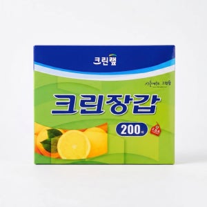 크린랩 크린장갑 일회용 위생 비닐장갑 200매, 1개