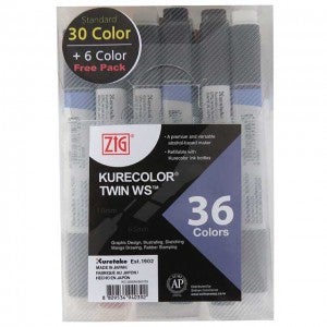 [특가상품] 지그 쿠레칼라 WS 트윈마카 36색 세트 - ZIG-KC-3000N/36V