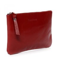 BACCINI small cosmetic bag - makeup pouch MEL - make-up bag Marsala leather