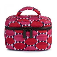 Lulu Guinness Lips Stripe Vanity Case