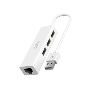 엑토 USB 2.0 3포트 LAN 어댑터 허브 HUBL-01