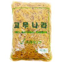 고무나라 1KG 노란 고무줄 70x1.3 대용량 두꺼운 노랑 고무밴드