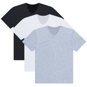 남녀공용 30수 무지 브이넥 반팔 티셔츠 S-2XL