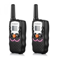 FLOUREON VT-8 Black 8 Channel Twin Walkie Talkies UHF400-470MHZ 2-Way Radio 3 Km Range Interphone f