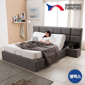 쉐우드가구 유닉 모션베드 패브릭 전동침대 Q퀸(셀텍스폼 매트리스 포함)