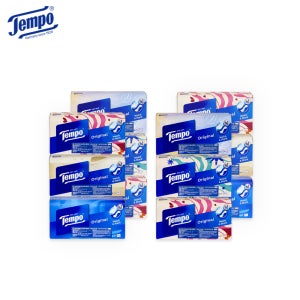 템포 독일직수입 4겹 갑티슈 미용티슈 천연펄프 100매 12개