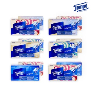 템포 독일직수입 4겹 갑티슈 미용티슈 천연펄프 100매 12개