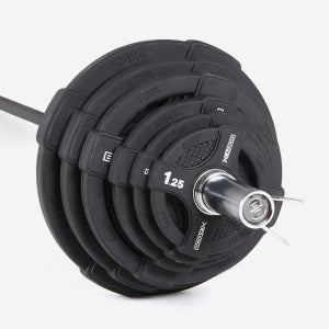 바디엑스 중량원판 바벨 헬스 X플랫 플레이트 107.5kg 고급 고무소재 KG당 3300