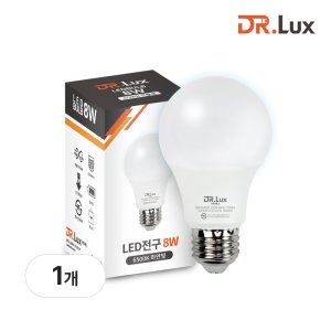 LED 전구 램프 8W, 주광색, 1개