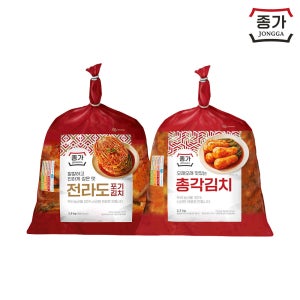 종가 전라도 포기김치 2.8kg 1개 + 총각김치 2.3kg 1개