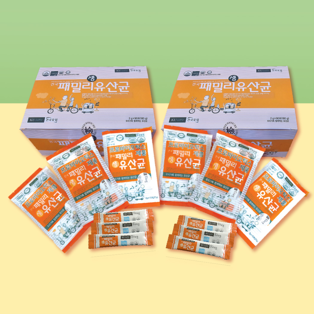 건국유산균2g x 60포 건국패밀리생유산균 온가족 프리미엄유산균